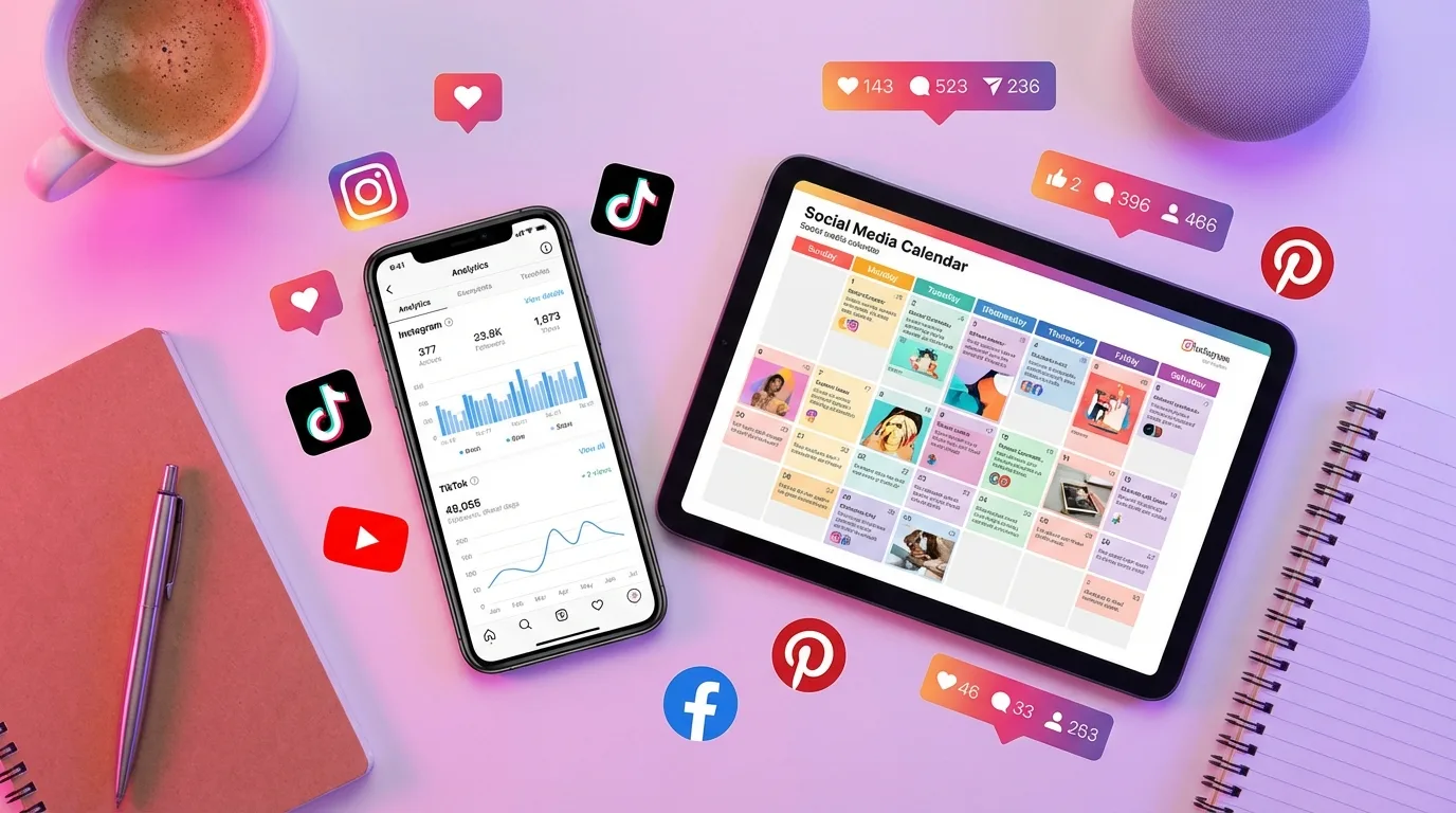 Marketing professional reviewing social media campaign analytics in a modern Singapore office for the best social media marketing agency comparison
