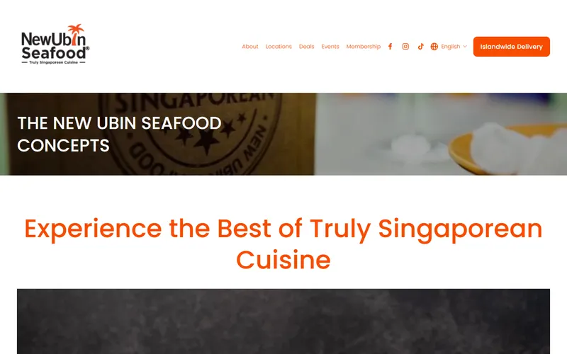 New Ubin Seafood CHIJMES Singapore homepage