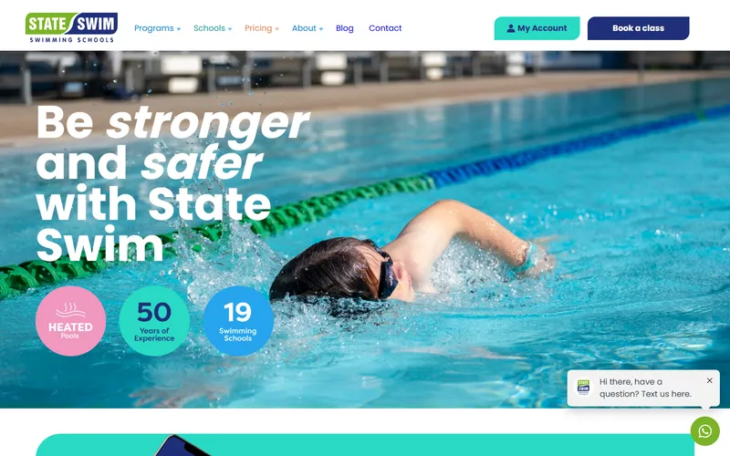State Swim Singapore homepage
