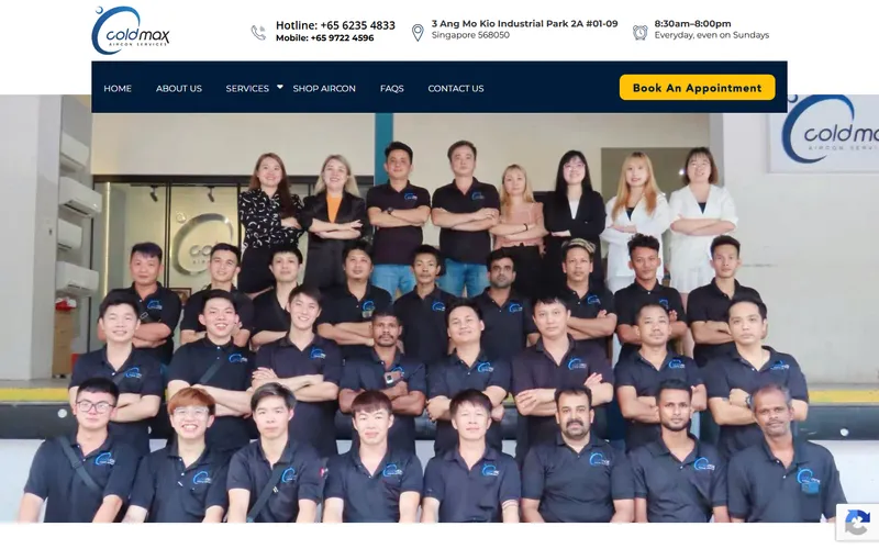 Cold Max Aircon Services homepage