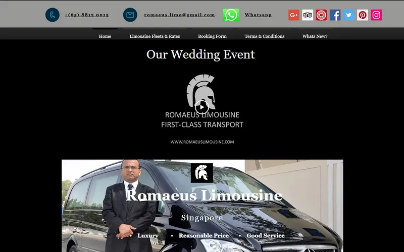 Romaeus Limousine homepage