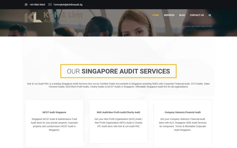 Koh and Lim Audit Singapore homepage