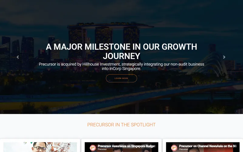 Precursor Assurance audit firm Singapore homepage