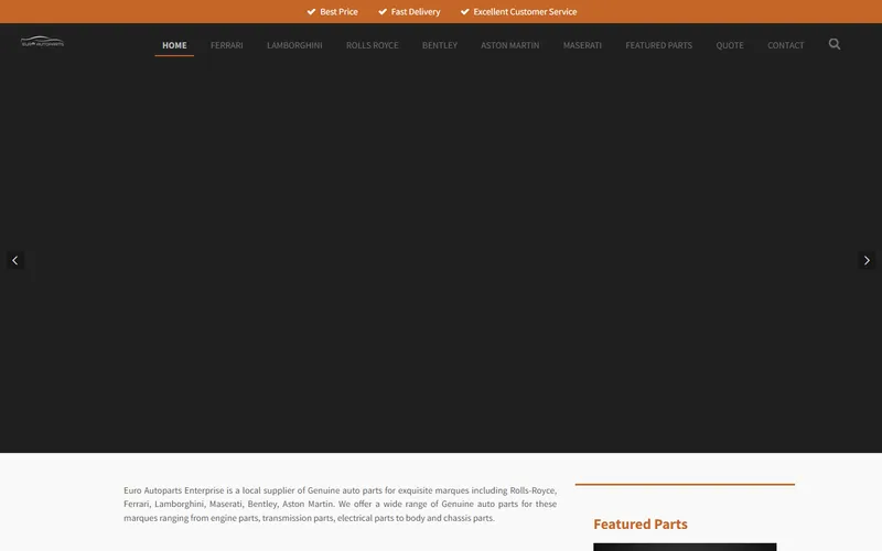 Euro Autoparts Enterprise homepage