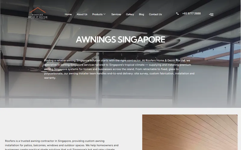 Roofers Home & Decor homepage