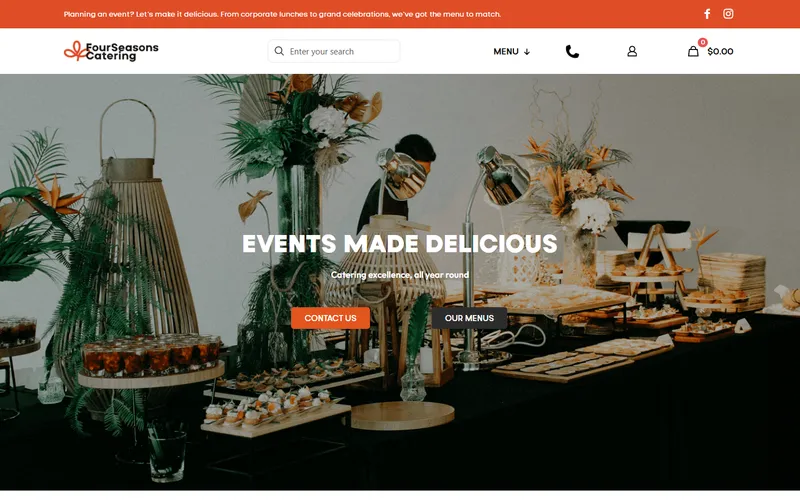 Four Seasons Catering Singapore homepage