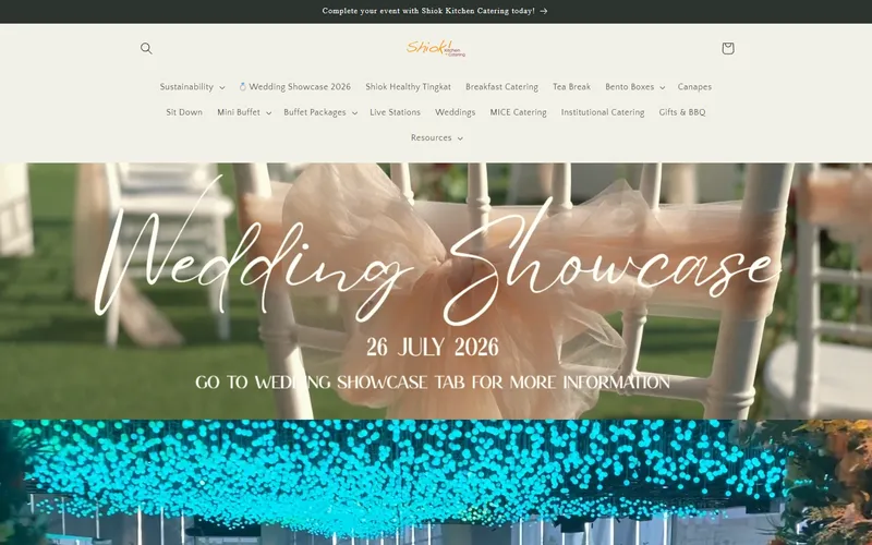 Shiok Kitchen Catering Singapore homepage