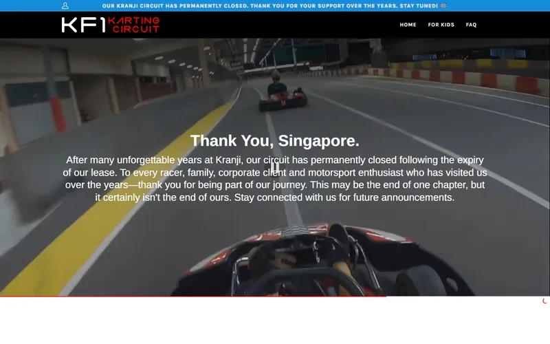 KF1 Karting Circuit homepage