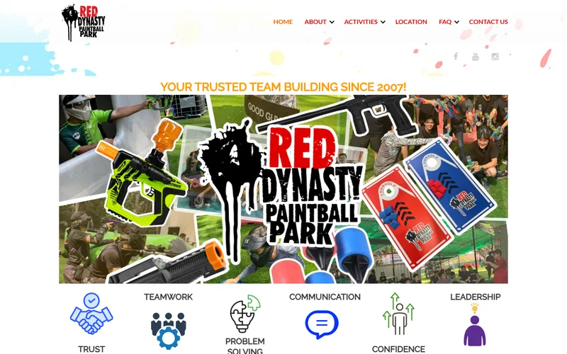 Red Dynasty Paintball Park homepage