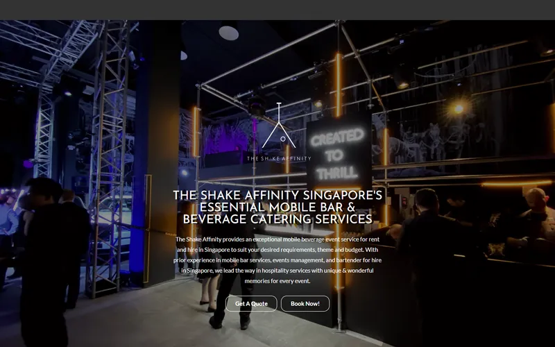 The Shake Affinity homepage