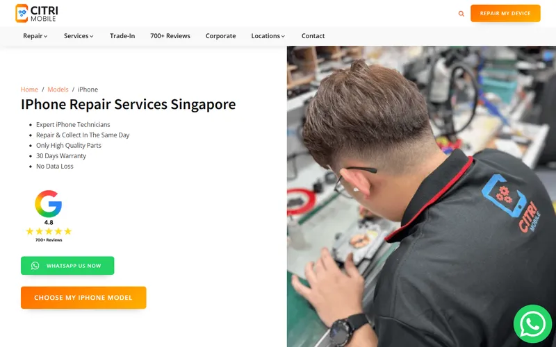 Citri Mobile homepage