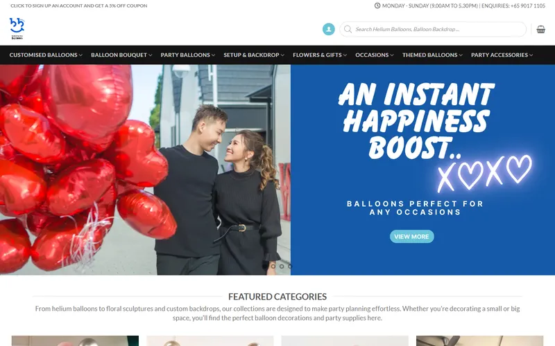 BoBoChaCha Balloon homepage