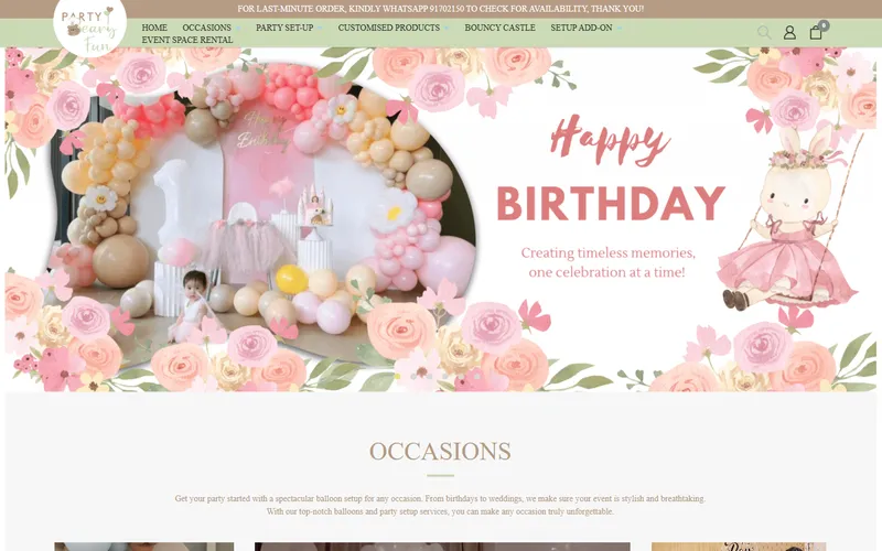Party Beary Fun homepage