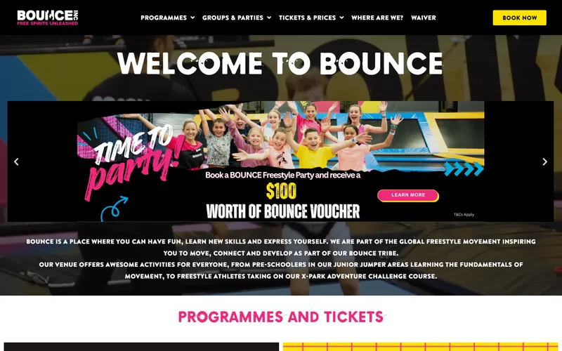 BOUNCE Singapore homepage