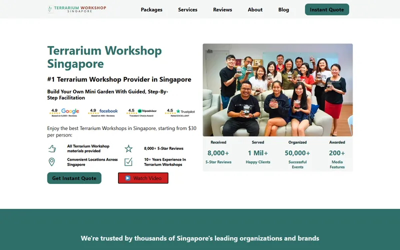 Terrarium Workshop Singapore homepage