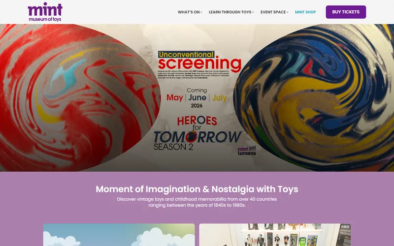 MINT Museum of Toys homepage