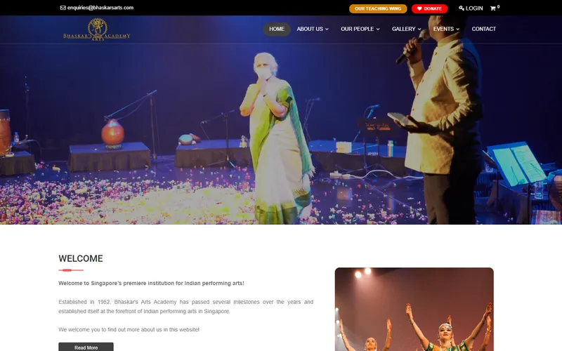 Bhaskar's Arts Academy homepage