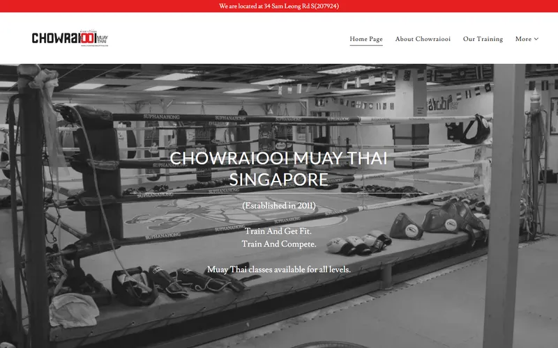Chowraiooi Muay Thai homepage