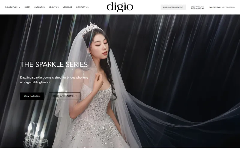 Digio Bridal Singapore homepage