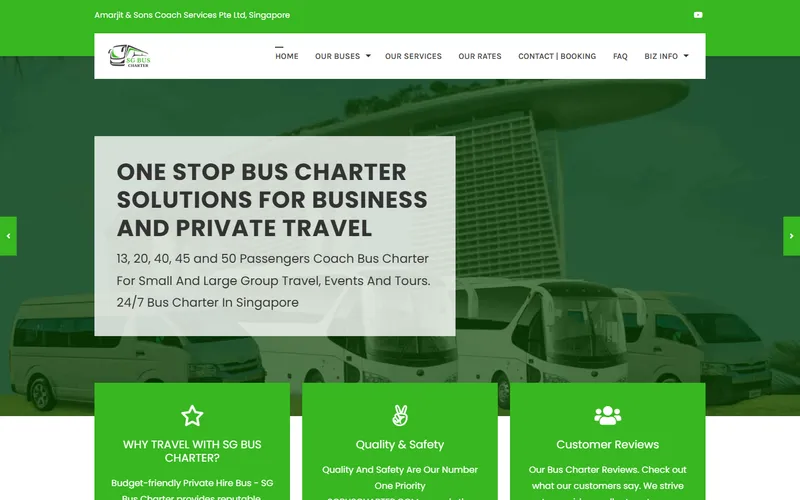 Amarjit & Sons Coach Services (SG Bus Charter) homepage