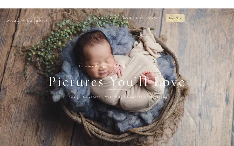 Meadow Lullabies cake smash homepage