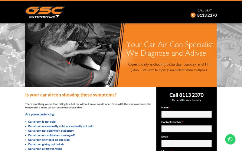 GSC Automotive homepage