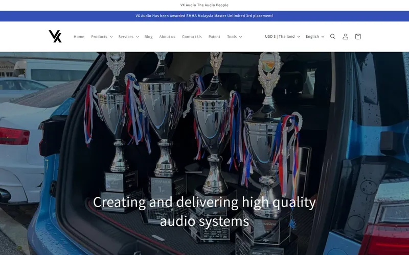 VX Audio homepage