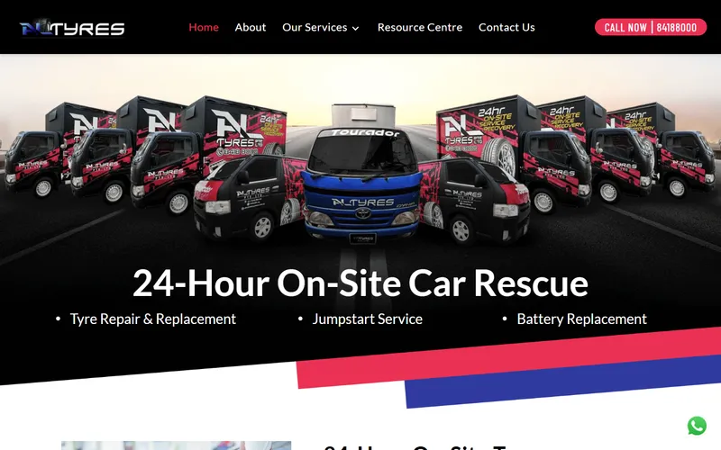 AL Tyres homepage