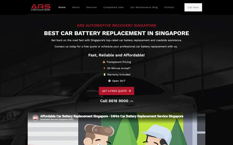 ARS Recovery homepage