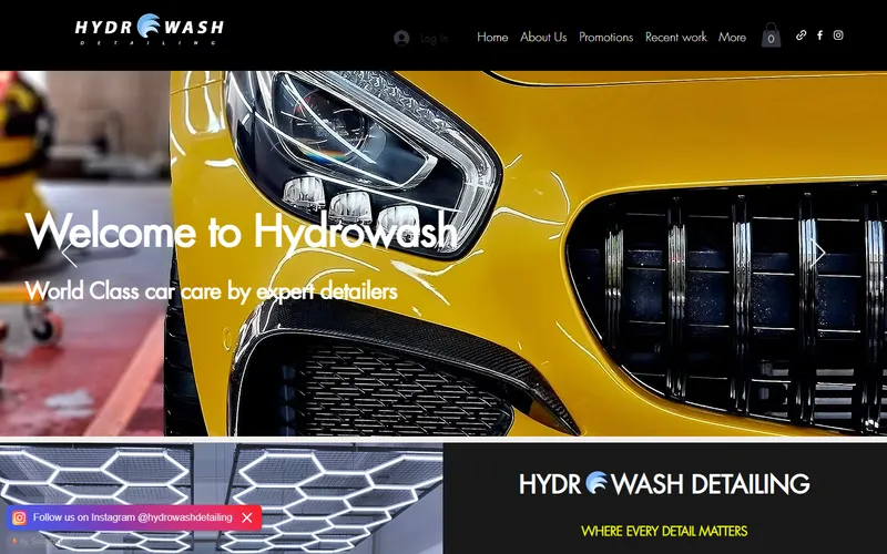 Hydrowash Detailing homepage