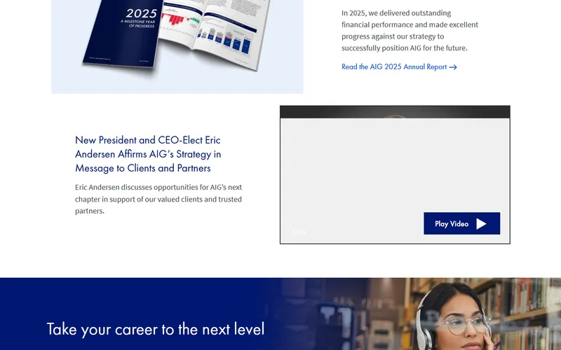 AIG homepage