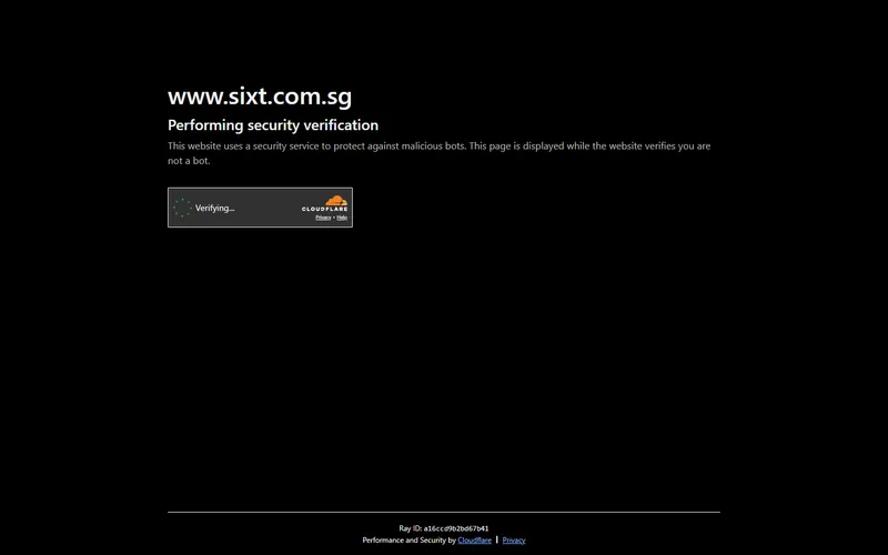 Sixt Singapore homepage