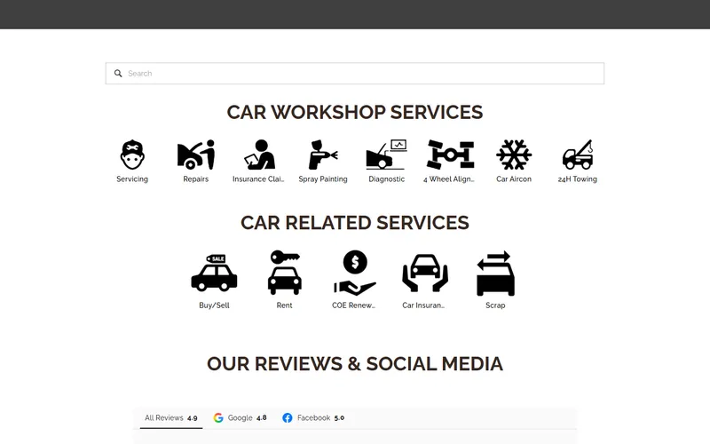 Precise Auto Service homepage