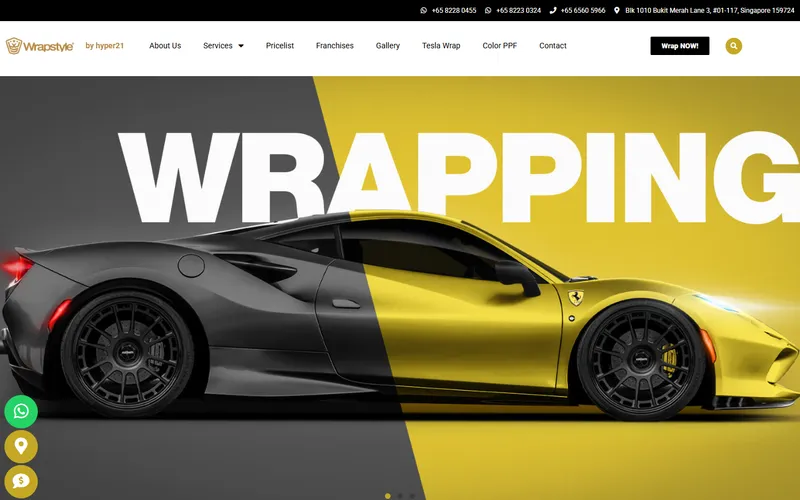WrapStyle Singapore homepage