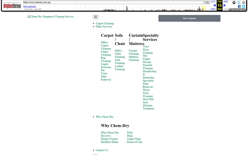 Chem-Dry Singapore homepage