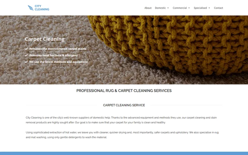 City Cleaning homepage