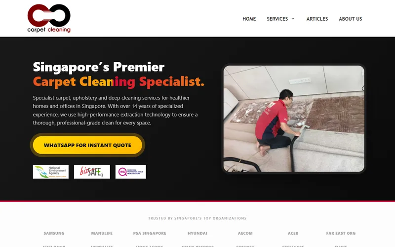 Singapore Carpet Cleaning homepage