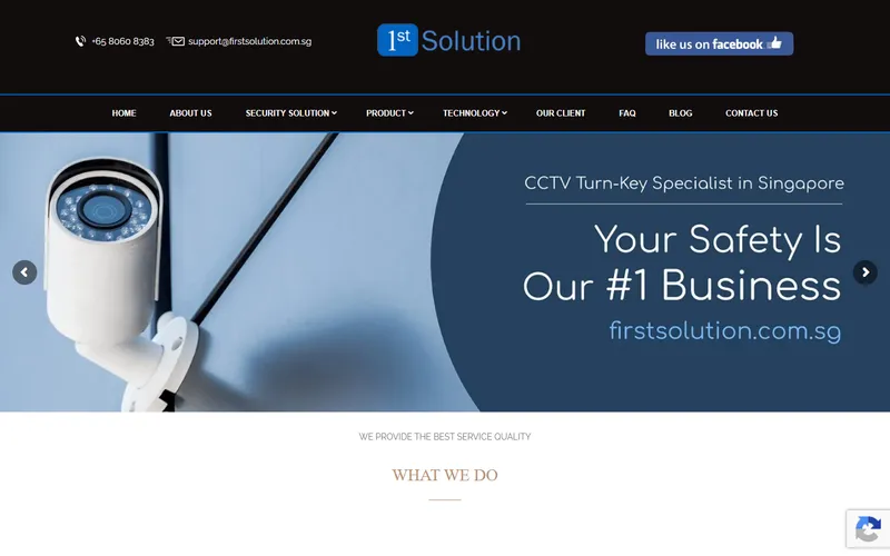 1st Solution Group CCTV installation Singapore homepage