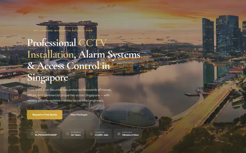 Lion Securisia Engineering CCTV installation Singapore homepage