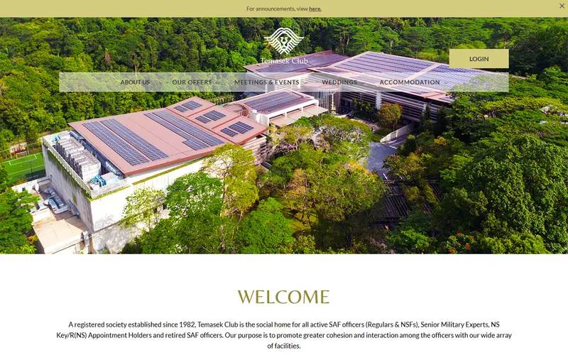 Temasek Club chalet Singapore homepage