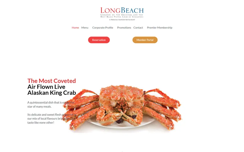 Long Beach Seafood homepage