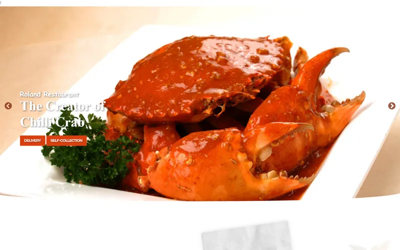 Roland Restaurant homepage