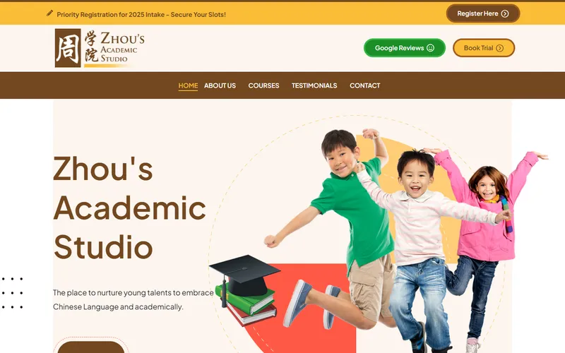 Zhou's Academic Studio homepage screenshot