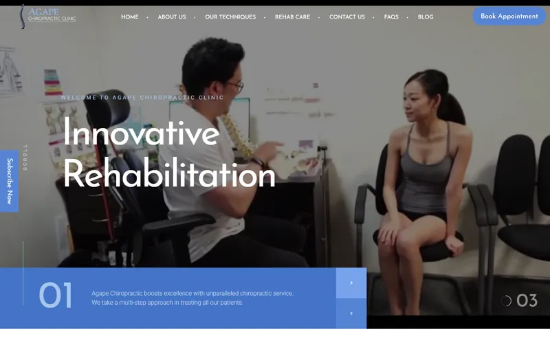 Agape Chiropractic homepage