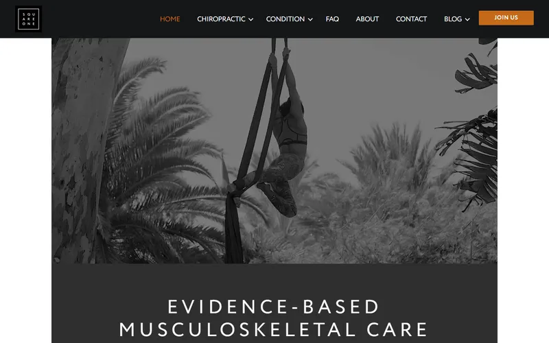 Square One Active Recovery homepage