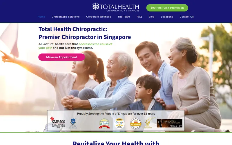 Total Health Chiropractic homepage