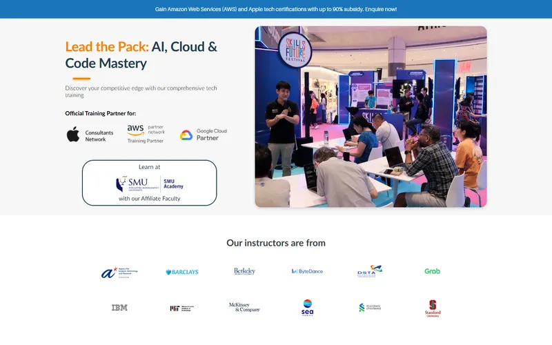 SG Code Campus homepage screenshot