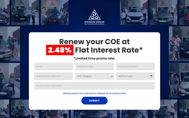 Dickson Group COE renewal homepage