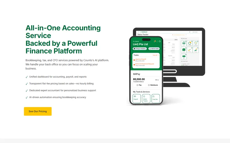Counto company incorporation Singapore homepage