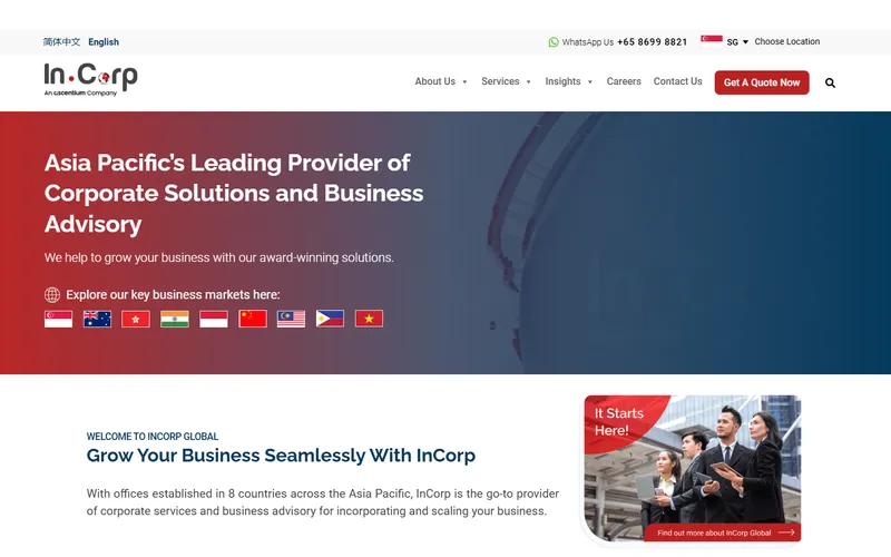 InCorp Global company incorporation Singapore homepage